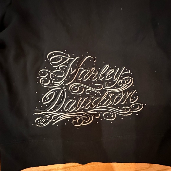 Harley Davidson Fleece Hooded Zip Up Jacket - Picture 9 of 9